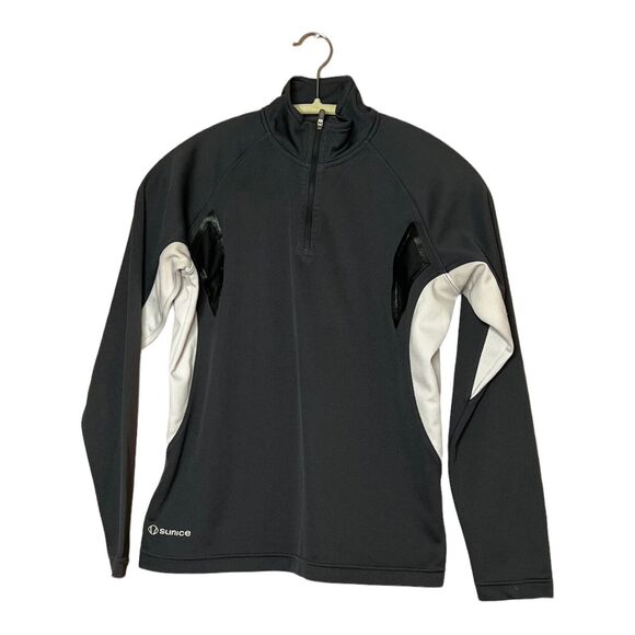 sunice Golf Jacket Women Gray lightweight half zip Super Lite Fox Hazeltine sz s - Picture 1 of 10